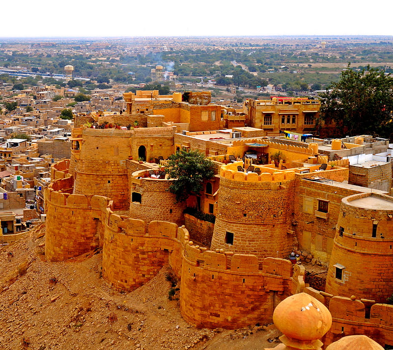 Jaisalmer, asia, building, castle, fortress, india, HD wallpaper