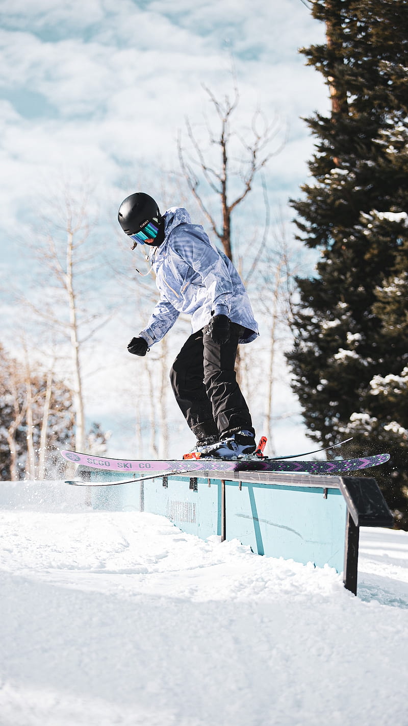 Skier , board, snow, stunt, esports, HD phone wallpaper