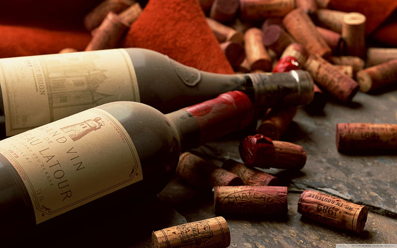 Wine, alcohol, liquid, corks, vintage, HD wallpaper