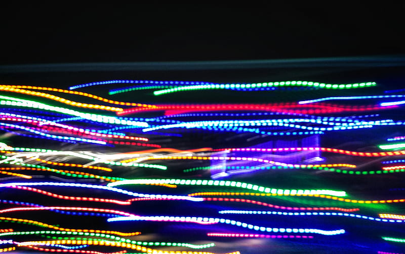 neon, lines, light, long exposure, abstraction, colorful, HD wallpaper
