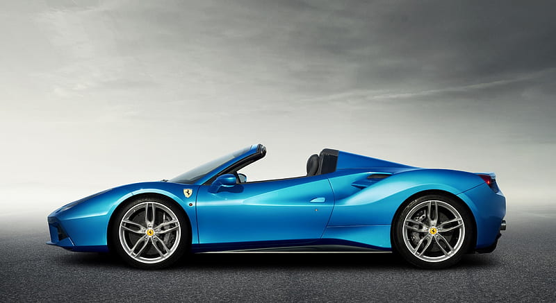 2016 Ferrari 488 Spider Blu Corsa - Side , car, HD wallpaper