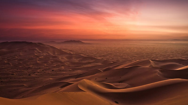 spectacular desert scape, sunset, sand, desert, dunes, HD wallpaper