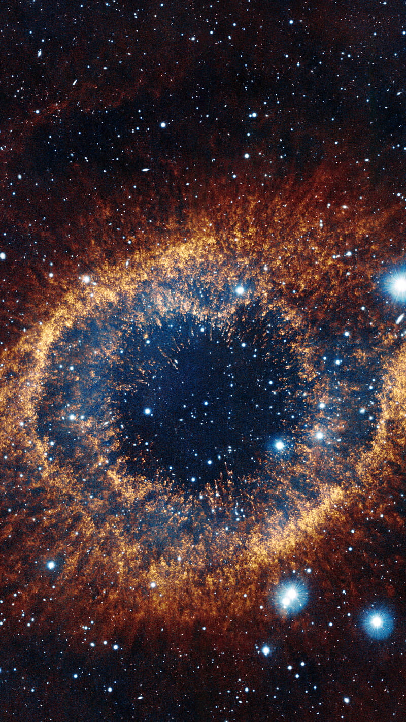 Helix Nebula , helix nebula, stars, space, dark, HD phone wallpaper