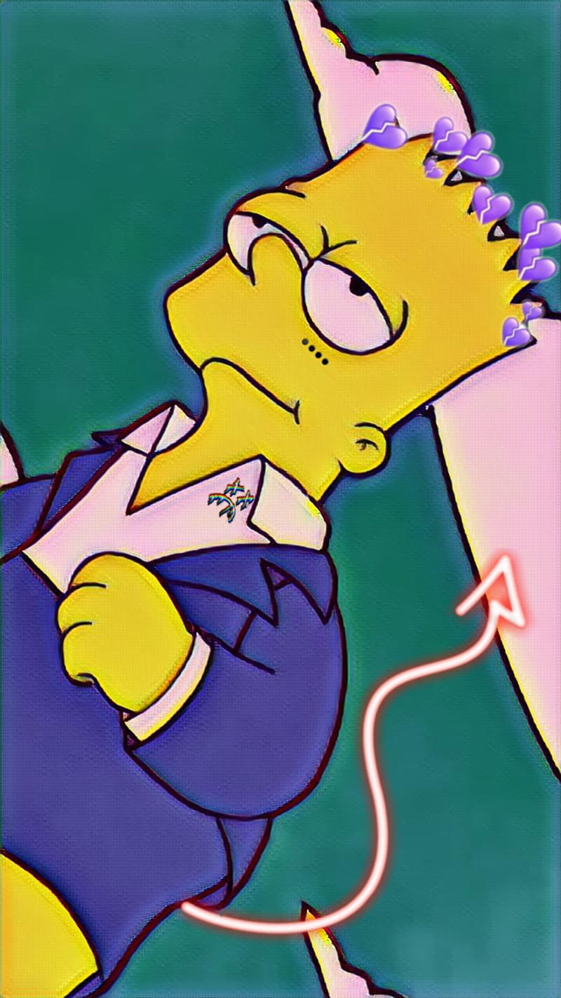 bartsimpson #simpsons #bartsad #sad #bad #aesthetic - Cartoon, HD