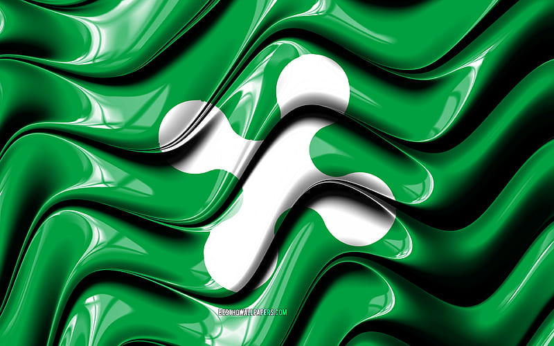 Lombardy flag Regions of Italy, administrative districts, Flag of Lombardy, 3D art, Lombardy, Italian regions, Lombardy 3D flag, Italy, Europe, HD wallpaper