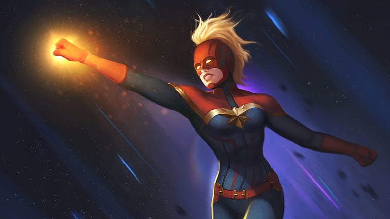 Captain Marvel Arts New, captain-marvel, superheroes, artwork, digital-art, HD wallpaper