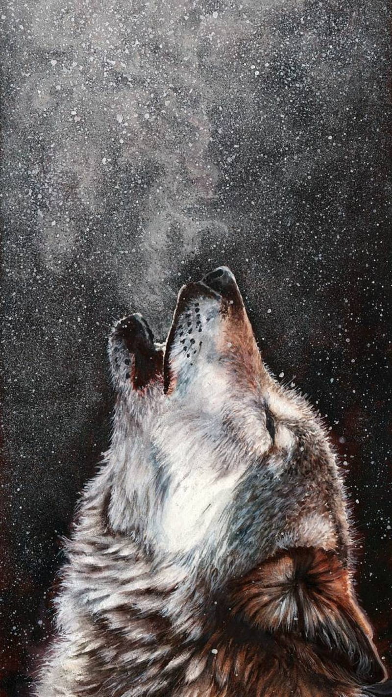 Scott5, wolf, moon, howling, blue, wolves, pack, HD phone wallpaper