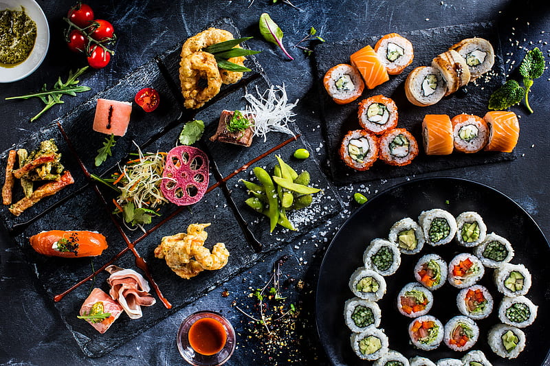 Food, Sushi, Fish, Seafood, Still Life, HD wallpaper