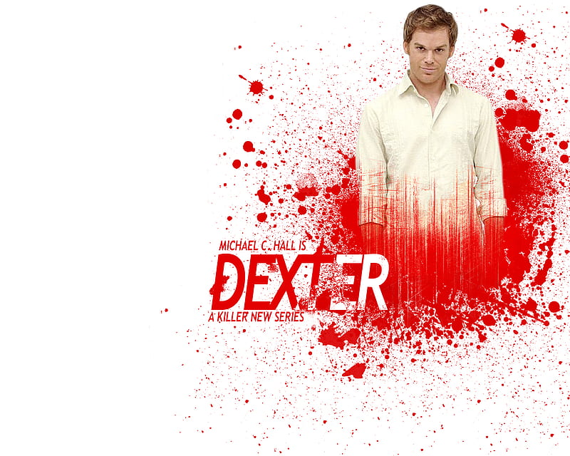 Dexter Michael C Hall, michael c hall, serial, dexter, tv, blood, HD wallpaper