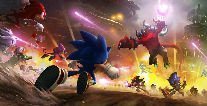 Video Game, Sonic The Hedgehog, Shadow The Hedgehog, Knuckles The Echidna, Amy Rose, Charmy Bee, Espio The Chameleon, Vector The Crocodile, Metal Sonic, Silver The Hedgehog, Zavok (Sonic The Hedgehog), Chaos (Sonic The Hedgehog), Sonic Forces, Sonic, HD wallpaper