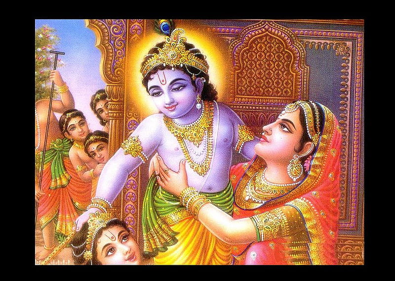 Sri Krishna, kanna, bhagawat gita, child god, arjuna, hinduism, india, prayer, hindu god, mahabharat, epic, yasoda, leelai, hindu, temple, HD wallpaper