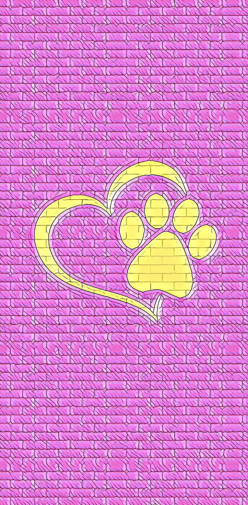 Dog paw 6, dog, heart, paw, HD phone wallpaper
