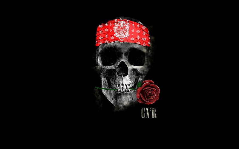 Gun N Roses, gun-n-roses, skull, artist, digital-art, HD wallpaper