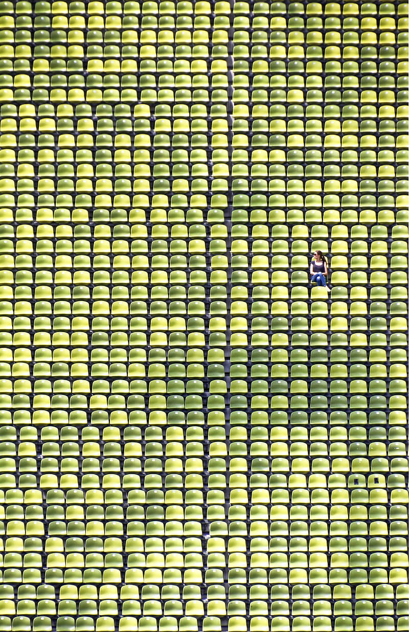 Allianz Arena , FC Bayern , Munich, Germany, stadium seating, stadium, vertical, portrait display, green, sitting, HD phone wallpaper
