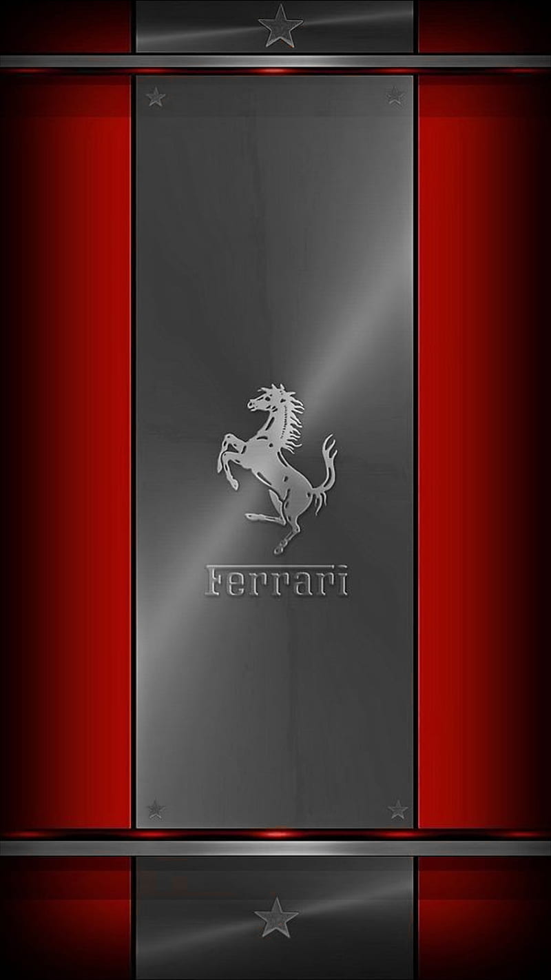 Ferrari, carros, edge, horse, italy, logo, metal, red, HD phone wallpaper