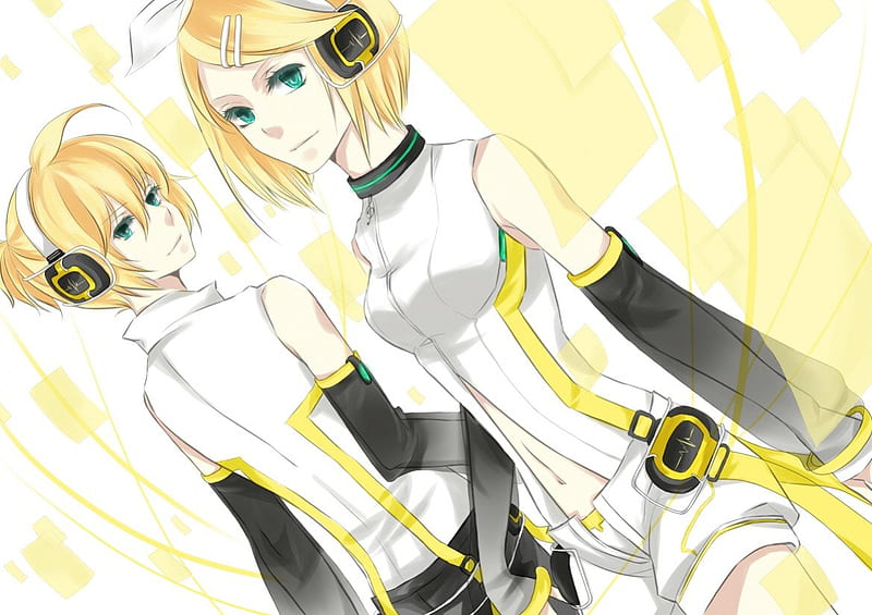 Brother And Sister Vocaloid Anime Blonde Twins Rin And Len Kagamine Hd Wallpaper Peakpx
