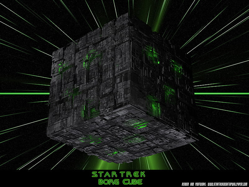 borg cube, resistance is futile, aliens, scifi, star trek, HD wallpaper