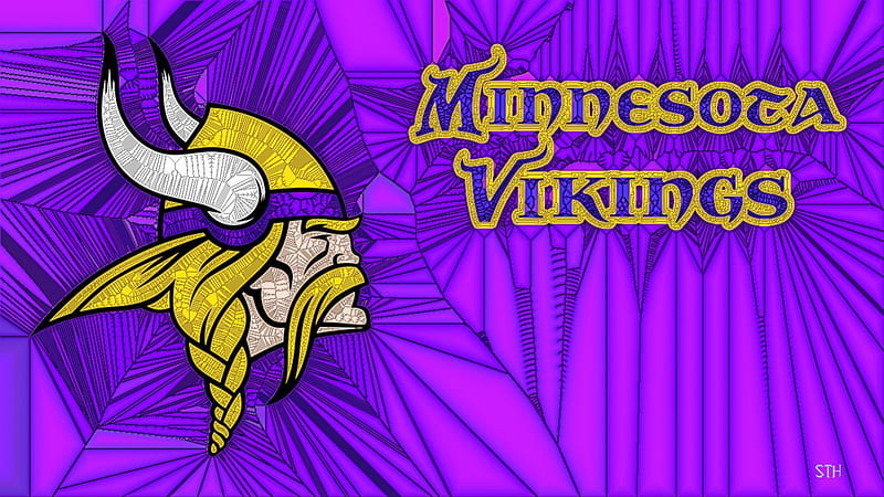 Psychedelic Glass Vikings Logo, Minnesota Vikings , Minnesota Vikings Football, Minnestota Vikings, Minnesota Viking Logo, Minnesota Viking Background, HD wallpaper