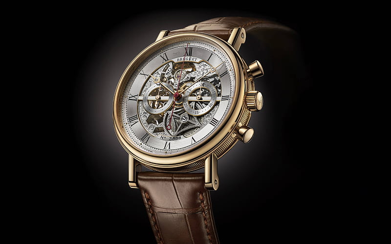 Breguet Watches, Swiss watches, black background, watches, mens watches, HD wallpaper