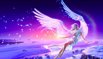 Apocalipse, fantasia, anjo, anime, HD wallpaper