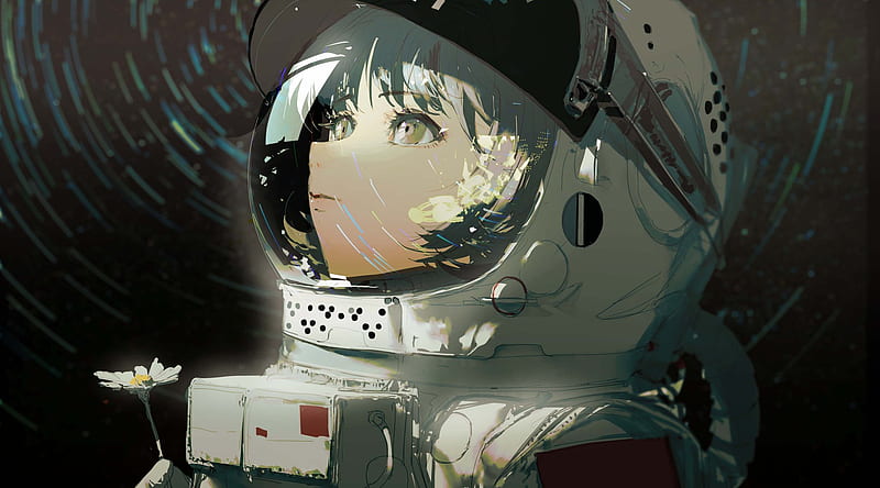 Cute Anime Astronaut in Space Metal Wall Art Special - Etsy