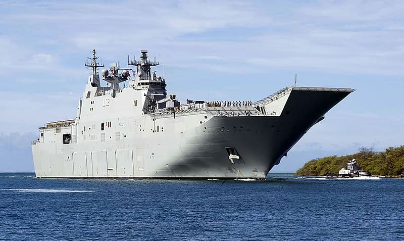 HMAS Canberra L02, Aircraft Carrier, HMAX, Warship, Australia, HD wallpaper