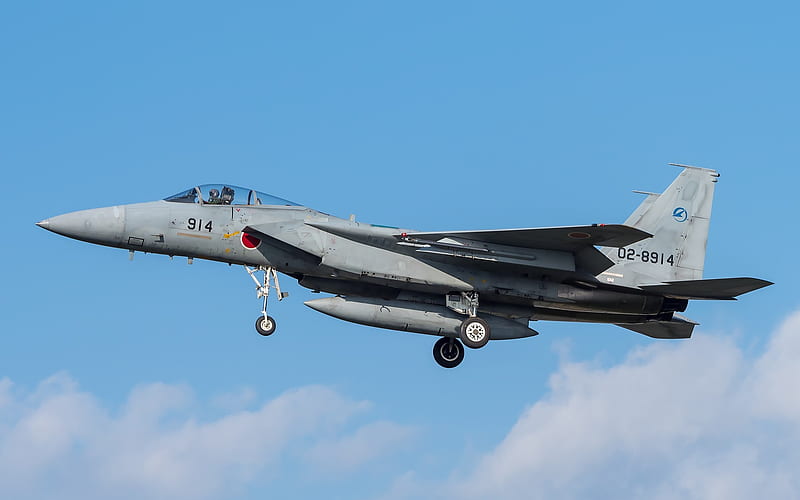 Mitsubishi F-15J, Japan Air Self-Defense Force, Japanese fighter, Japan Air Force, combat aviation, HD wallpaper