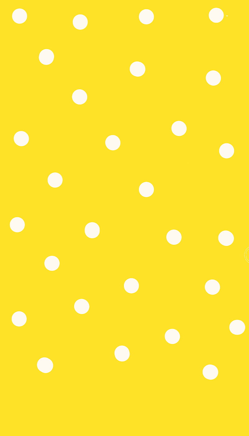 Dot to Dot, yellow, simple, white, dots, cute, HD phone wallpaper