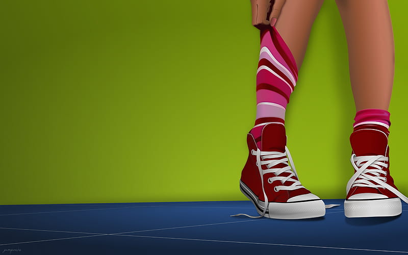 Sport shoes, sport, green, socks, hand, pink, blue, vector, shoes, HD  wallpaper | Peakpx