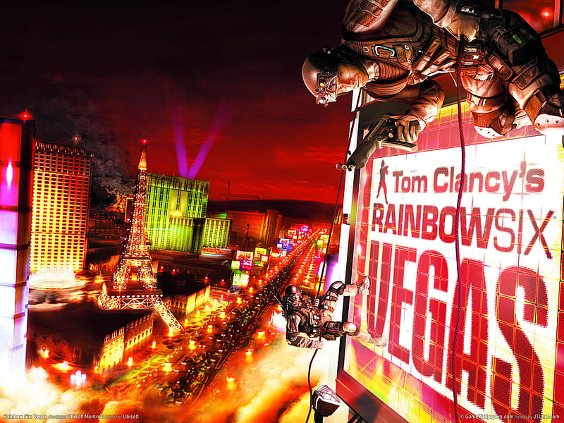 Tom Clancy-Rainbow Six- Vegas, shooting, soldier, vidoe game, tom clancy, adventure, HD wallpaper