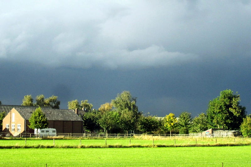 Stormy weather, nature, fields, rain, clouds, sky, storm, HD wallpaper |  Peakpx