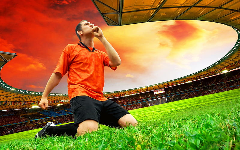 Victory on the pitch-Life is the challenge, HD wallpaper