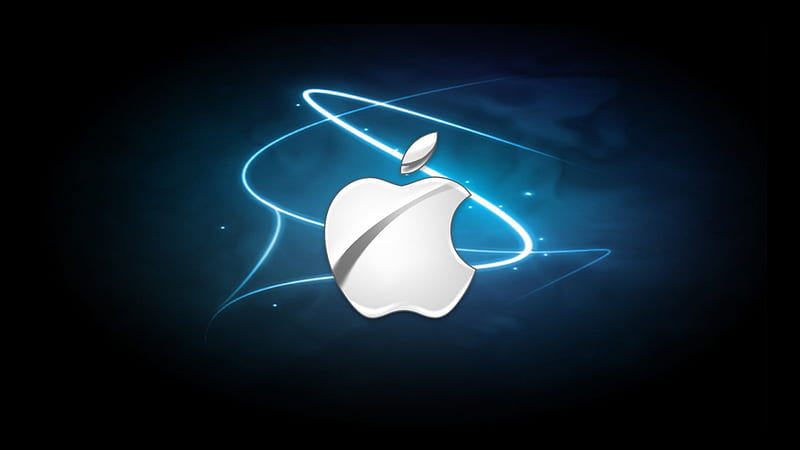 Simple apple, apple, mac, dark, computer, desenho, simple, bonito, blue, HD  wallpaper | Peakpx