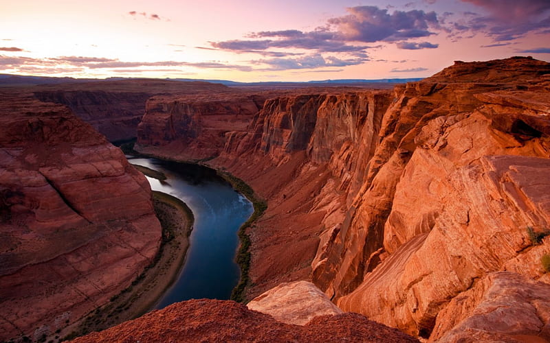 Glen Canyon, monument valley, water, usa, orange, arizona, grand canyon, landscape, HD wallpaper