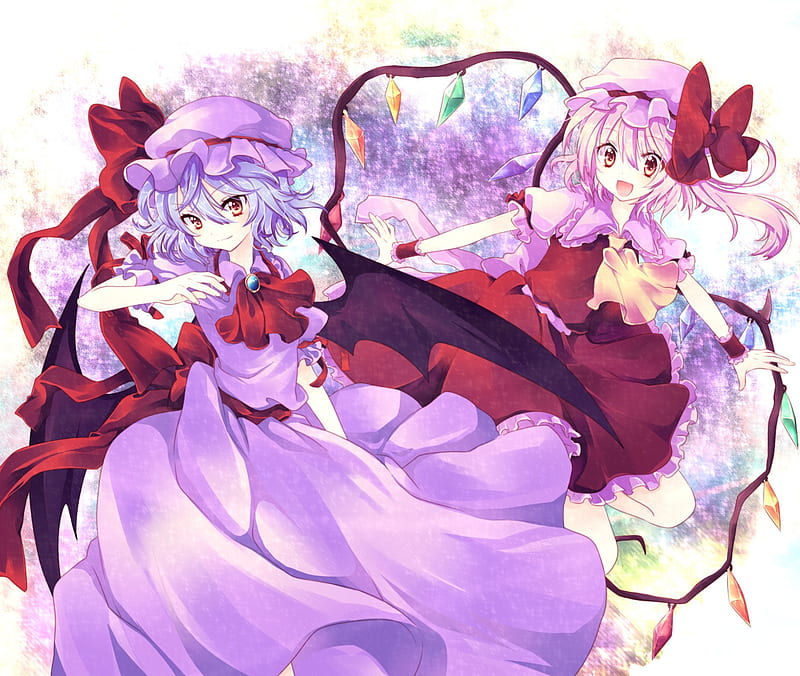 Remilia and Flandre, scarlet devil, touhou, girls, flandre scarlet ...