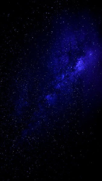 Deep Blue Galaxy, dark, space, purple, galaxy, blue, clouds, stars