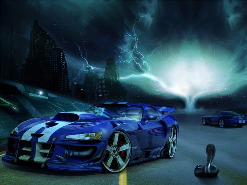 Blue sports car, car, Stance, Dodge, Dodge Viper HD wallpaper | Wallpaper  Flare