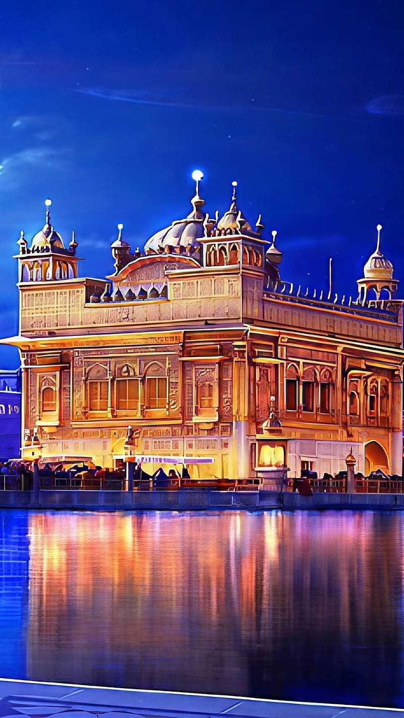 Golden Temple, Animated, pilgrim, gurdwara, HD phone wallpaper