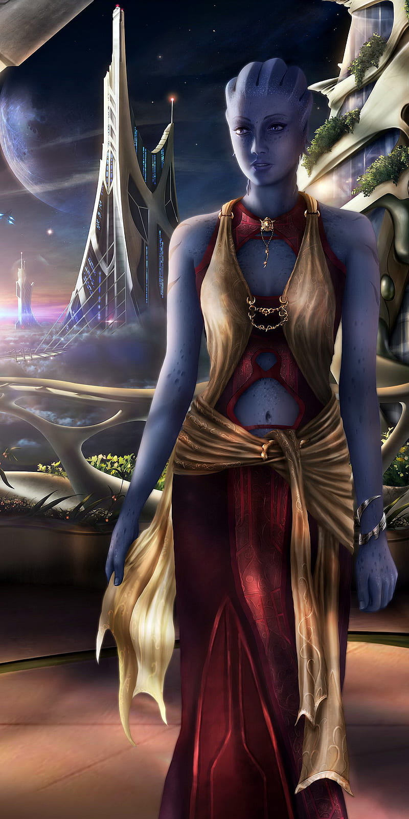 Mass Effect Asari Admirable Art Attractive Awesome Colors Desenho Landscape Hd Phone