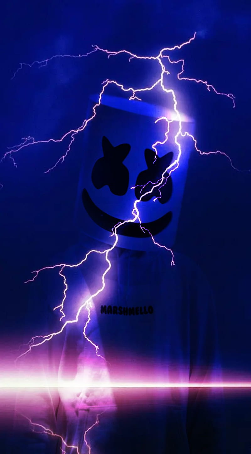 Marchmello, blue, lighting, music, purple, HD phone wallpaper Marchmello, blue, lighting, music, purple, HD phone wallpaper