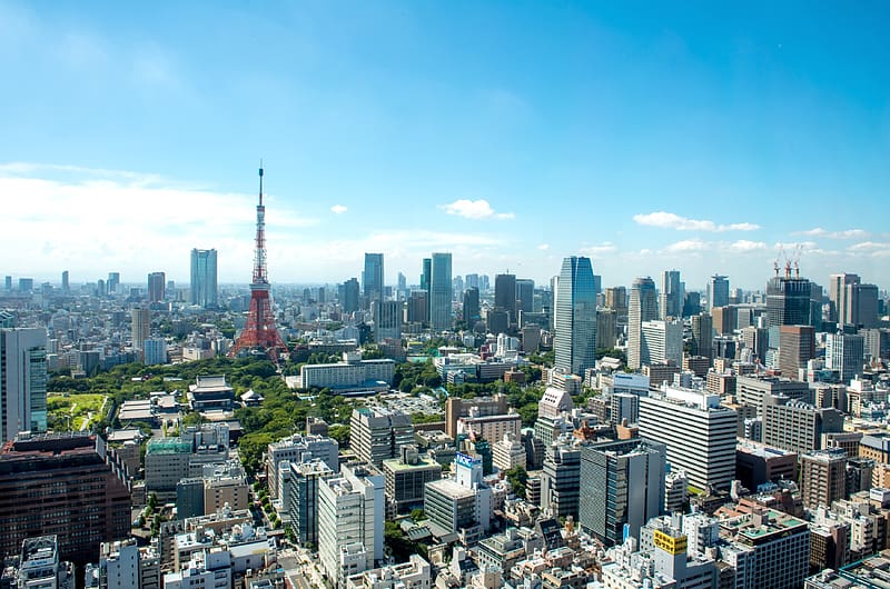 Cities, City, Skyscraper, Building, Japan, Cityscape, Tokyo, HD wallpaper