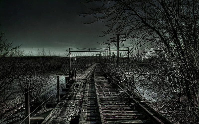 Dark, Railroad, Man Made, Chernobyl, HD wallpaper