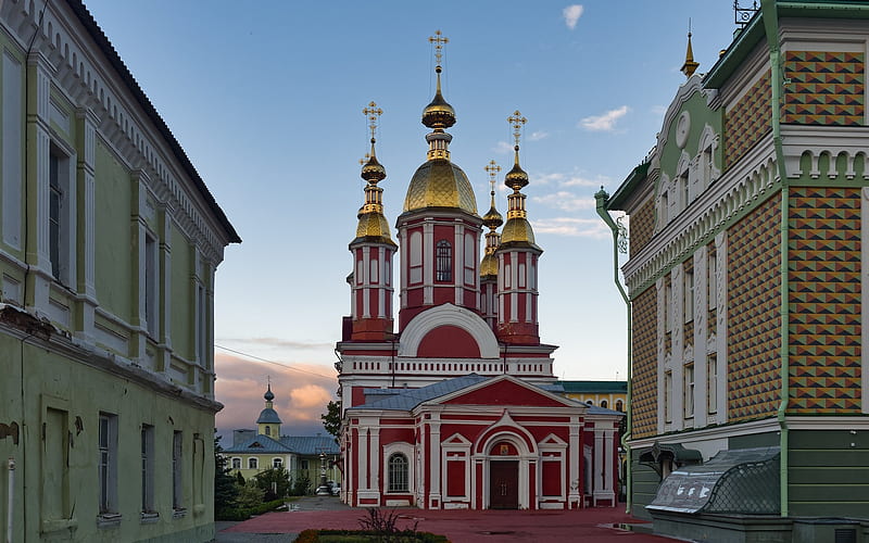 Monastery in Russia, monastery, church, Tambov, Russia, HD wallpaper