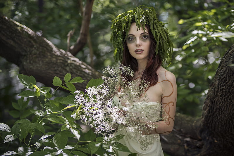 Women, Cosplay, Girl, Nature, Witch, HD wallpaper