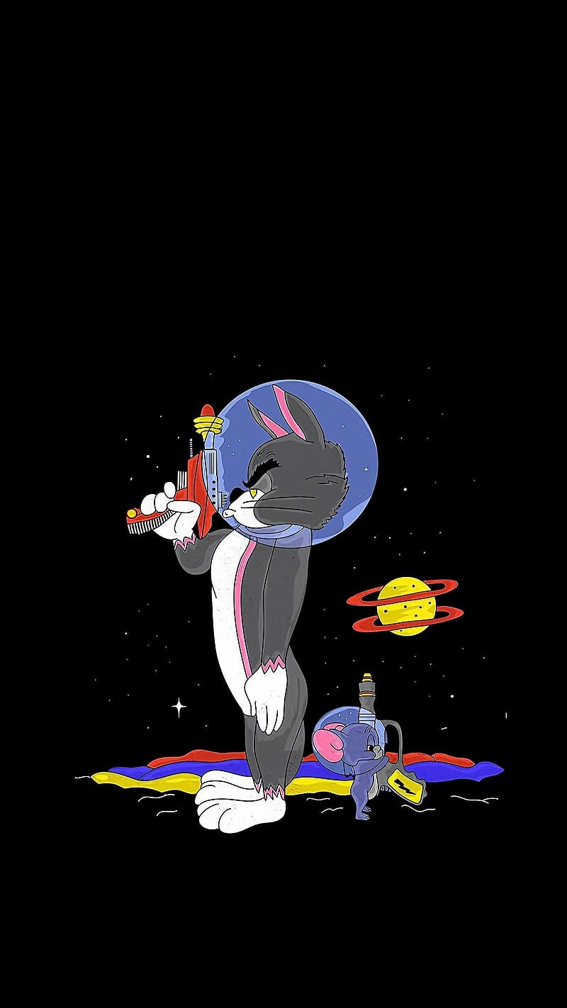 Tom And Jerry Ke, Astronaut Suit, animated cartoon, HD phone wallpaper