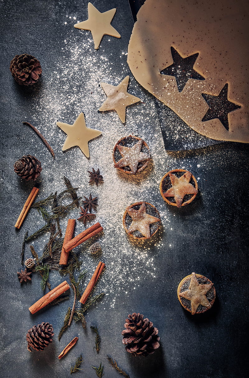 Cookies, stars, cinnamon, cones, aesthetics, HD phone wallpaper | Peakpx