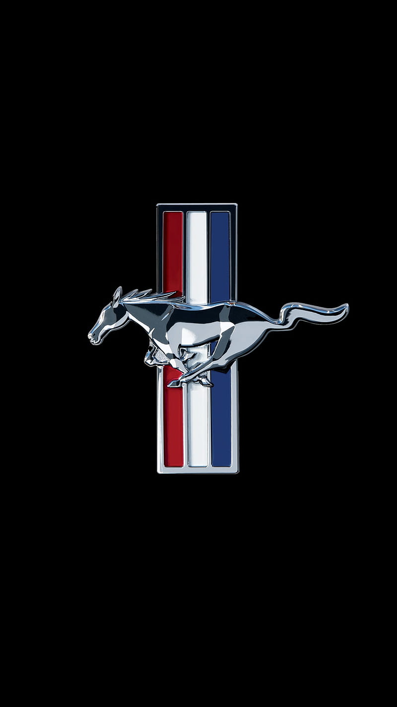 Mustang , djsam, ford, logo, navy, HD phone wallpaper