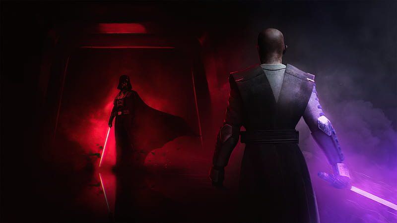 Darth Vader vs Mace Windu Star Wars Star Wars, HD wallpaper