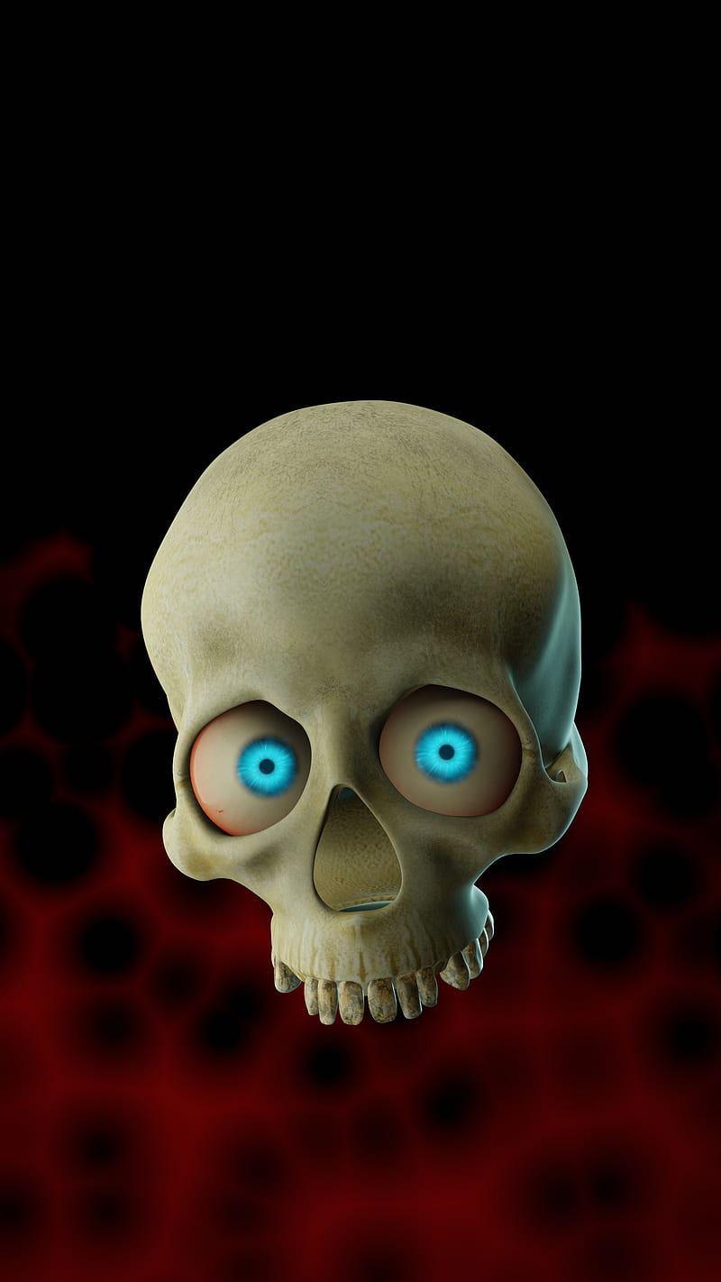 Eerie Skull Eyes, Ancient, black, blue, bones, cranium, creepy, dark, dead, evil, frightening, funny, ghost, glow, green, halloween, head, joke, oled, scary, sinister, skalp, sockets, spooky, watching, HD phone wallpaper