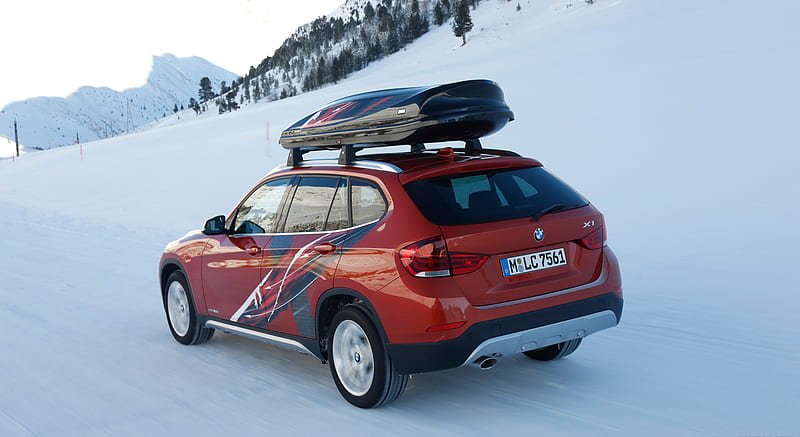 2013 BMW X1 Edition Powder Ride on Snow - Rear , car, HD wallpaper
